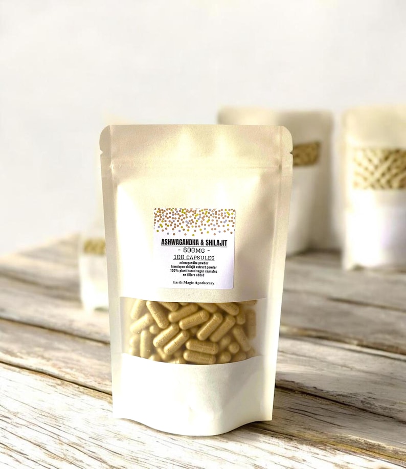 Ashwagandha & Shilajit 50-100-200-300 Capsules 600mg 画像 1