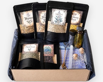 Hex & Shield Protection Ritual Box • Witchcraft Herb Kit Altar Supplies (Standard or Deluxe)