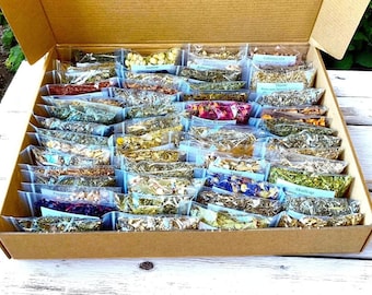 Beginner to Advanced Large Apothecary Kit - 50 Witchcraft Herb Bags Bundle