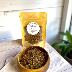 Organic Valerian Root Tea: Natural Dried Herbs for Relaxation