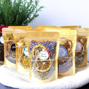 Holiday Fall Fragrance Stovetop Simmering Potpourri | Witchy Fruit & Spice Herbal Intention Simmer Pot Kits