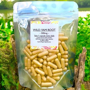Wild Yam Root Capsules Women&#39;s Health Supplements Made Fresh to order