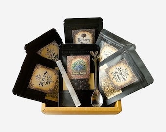 Witchcraft Altar Supplies: Hex & Shield Protection Ritual Box with Selenite