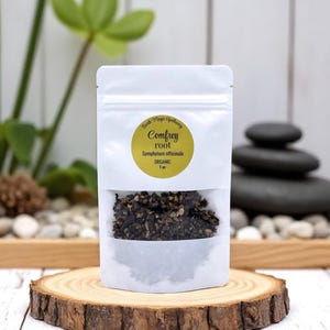 Organic Comfrey Root Natural Bulk Herbs, 1/2oz, 1oz, 2oz, 4oz