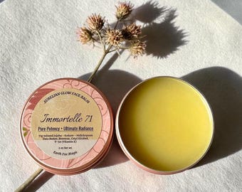 Helichrysum Face Balm – Immortelle 71 Aurelian Glow Botanical Moisturizer (Rose Gold Tin)