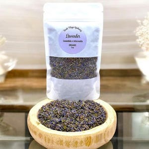 Organic Lavender Flower Whole Buds Fragrant Loose Bulk Herbs, 1/2oz, 1oz