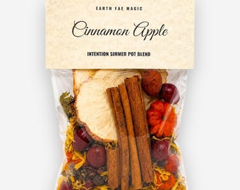 Cinnamon Apple Stovetop Simmer Pot Kit • fruit and spice potpourri • House Warming Witchy Gift