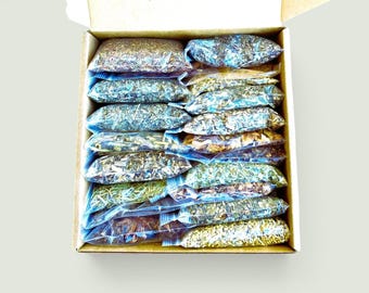 Witchy starter apothecary for beginners • altar spell kit • 15-20-30-50 herb bags • Dried Herbs