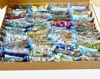 Natural Herbal Apothecary Kit 30-50-60 Dried Herb Bags - Witchcraft Spell Box