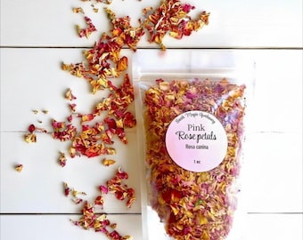 Pink Rose Petals Fragrant Natural Bulk Herbs
