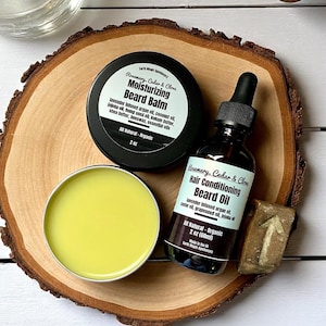 Organic Beard Balm & Oil Set: All Natural Men&#39;s Grooming Essentials