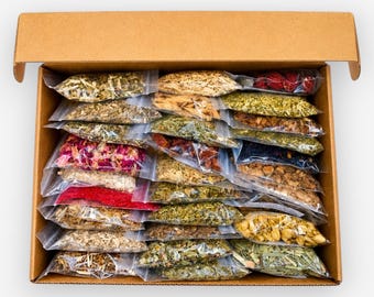 Custom Apothecary Herb Kit • 25-30 Bags Dried Botanicals for Spells