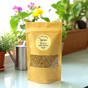 Organic Yarrow Flower | Bulk Herbalism Supplies | Natural Remedies, 1/2oz, 1oz, 2oz, 4oz