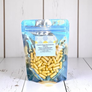 Organic Ginger Veggie Capsules 500mg Non GMO No fillers Made fresh