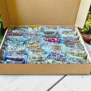 Natural Wiccan Herb Kit - Apothecary Box Witch Tools, 20-25-30-50 Herb Bags Bundle