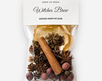 Witches Brew Simmer Pot Blend • Natural Botanicals, Spices, Fall Aroma