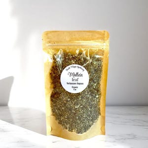 Organic Mullein Leaf Loose Bulk Natural Herbs