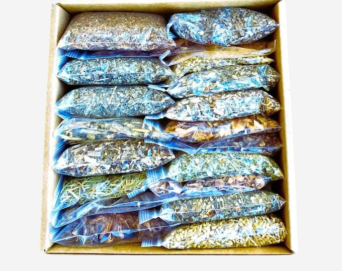 Beginner Apothecary Herb Kit • 15-20-30-50 Dried Herbs Bags for Witchcraft Supplies