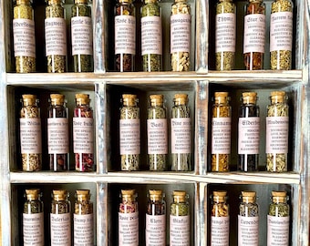 20ml Apothecary - Manifesting Abundance Protection Banishing Herbs, A - L Witch Herb Spell Bottles