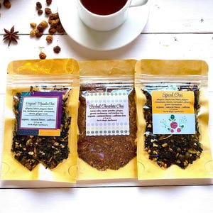 Organic Chai 3-4-6 Sampler Set Authentic Chai Tea Blend Pack