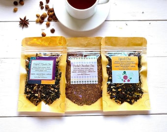 Organic Chai 3-4-6 Sampler Set Authentic Chai Tea Blend Pack