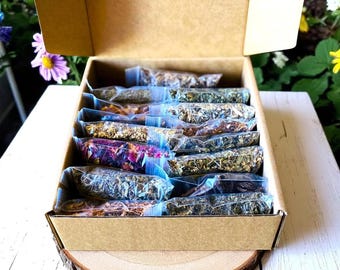 Natural Herbalism Kit Set 15-20 Herb Bags Bulk Witchy Apothecary Box Set