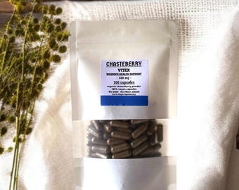 Chasteberry Vitex Capsules Organic Women's Health Supplements made fresh to order