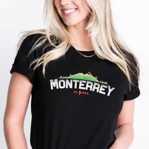 Monterrey skyline shirt Nuevo Leon Map shirt Monterrey city Tshirt Monterrey Mexico Gift shirt Mexico Travel shirt Mexico Vacation Girls