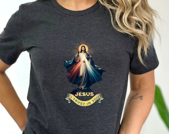 Divine Mercy shirt Jesus I Trust in You Catholic Gifts For Women and Men Religious Shirts vintage Jesus Shirt Gifts