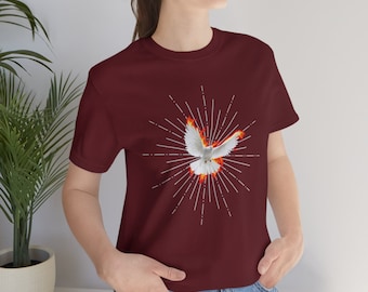 Holy Spirit Shirt, Dove T, Christian T, Baptism T, Faith T, Unisex Shirt, Gift For Her/him, Catholic Shirt, Confirmation Shirt, Religious T