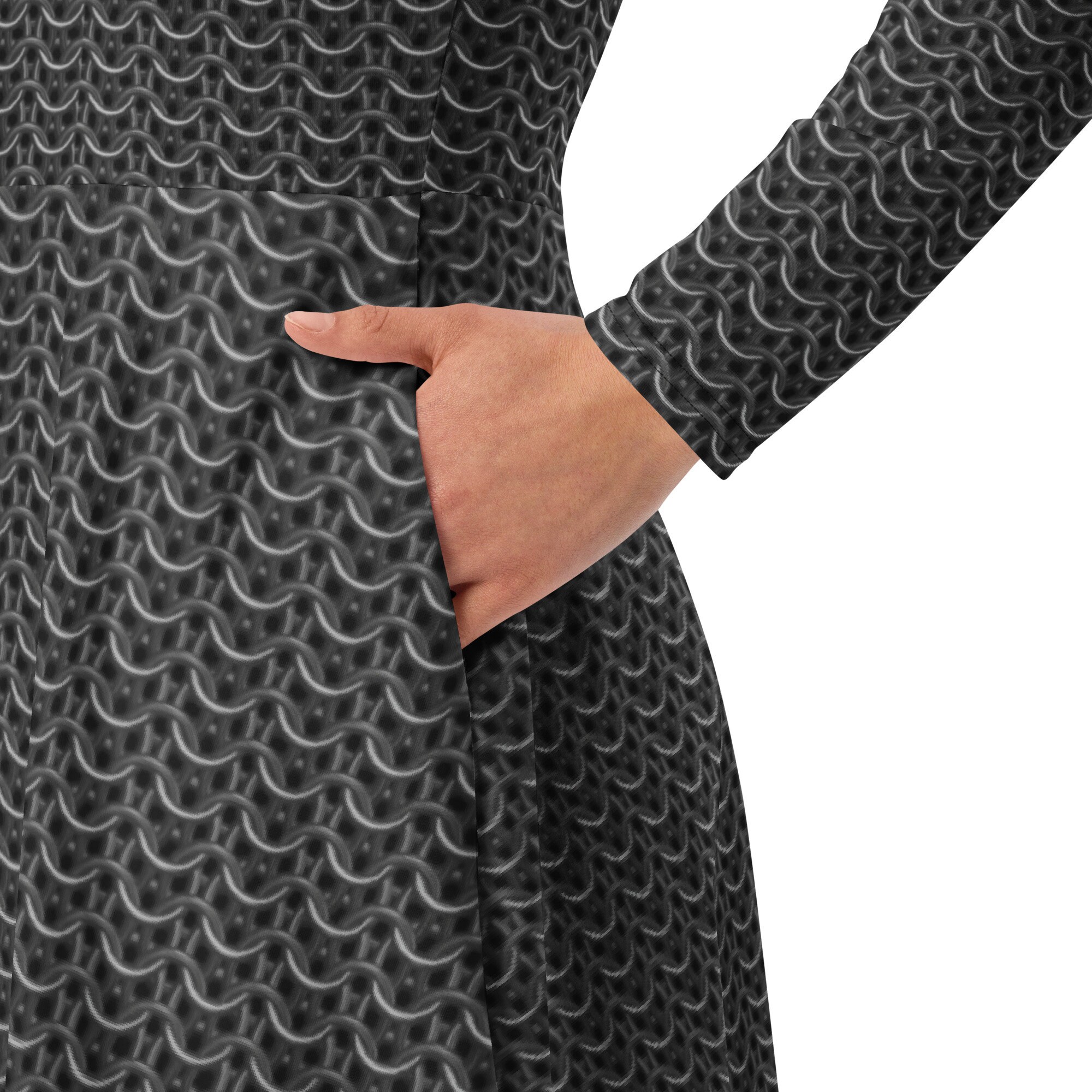 Chain mail cosplay dress, costume long sleeve dress, Armor dress for Halloween or conventions