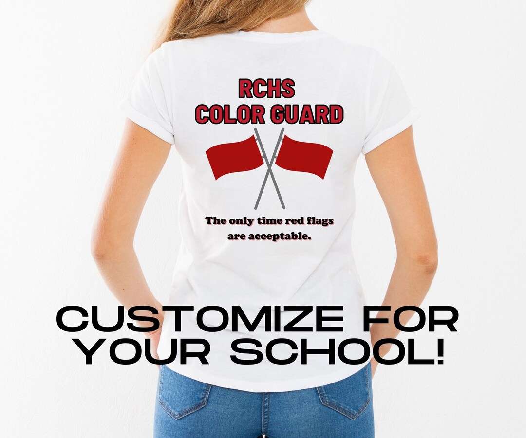 RCHS Color Guard Red Flag T-shirt, Funny Color Guard Shirt, Color Guard ...