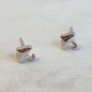 Umbrella Shape Stud Earrings / Sterling Silver Tiny Umbrella Studs / Mini Umbrella Studs / 925 Silver Earrings / Minimalist Earrings