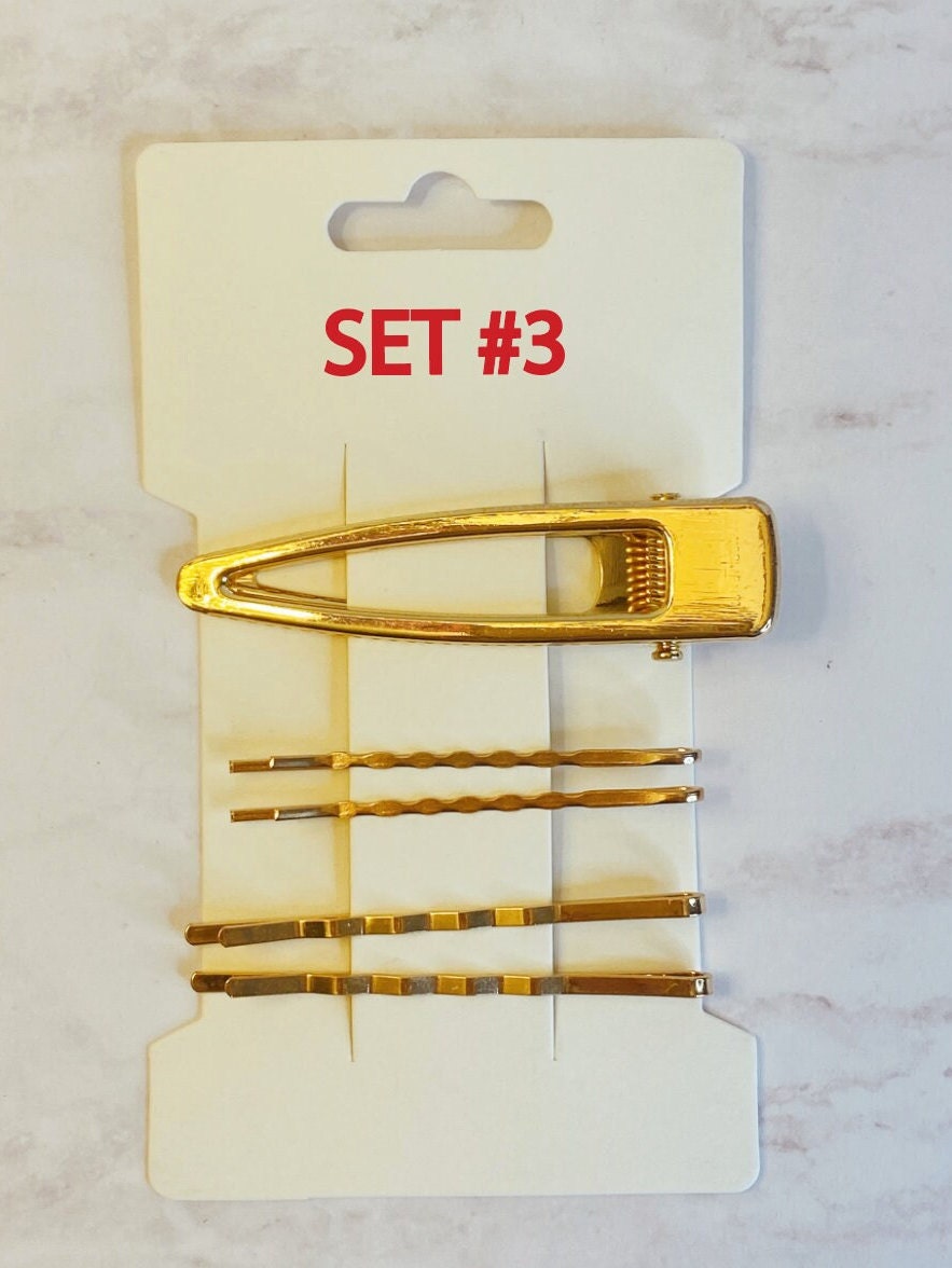 Hair Pin Set / Pearl Bobby Pin Set / Metal Snap Clip & Bobby  display picture 2