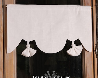 Cantonnière mini rideau en lin fabriqué en France