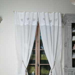 Romantic linen curtain &quot;Faustine&quot;