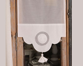 Cortina de lino shabby chic