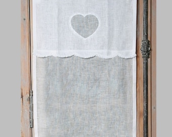 French decoration - linen curtain.