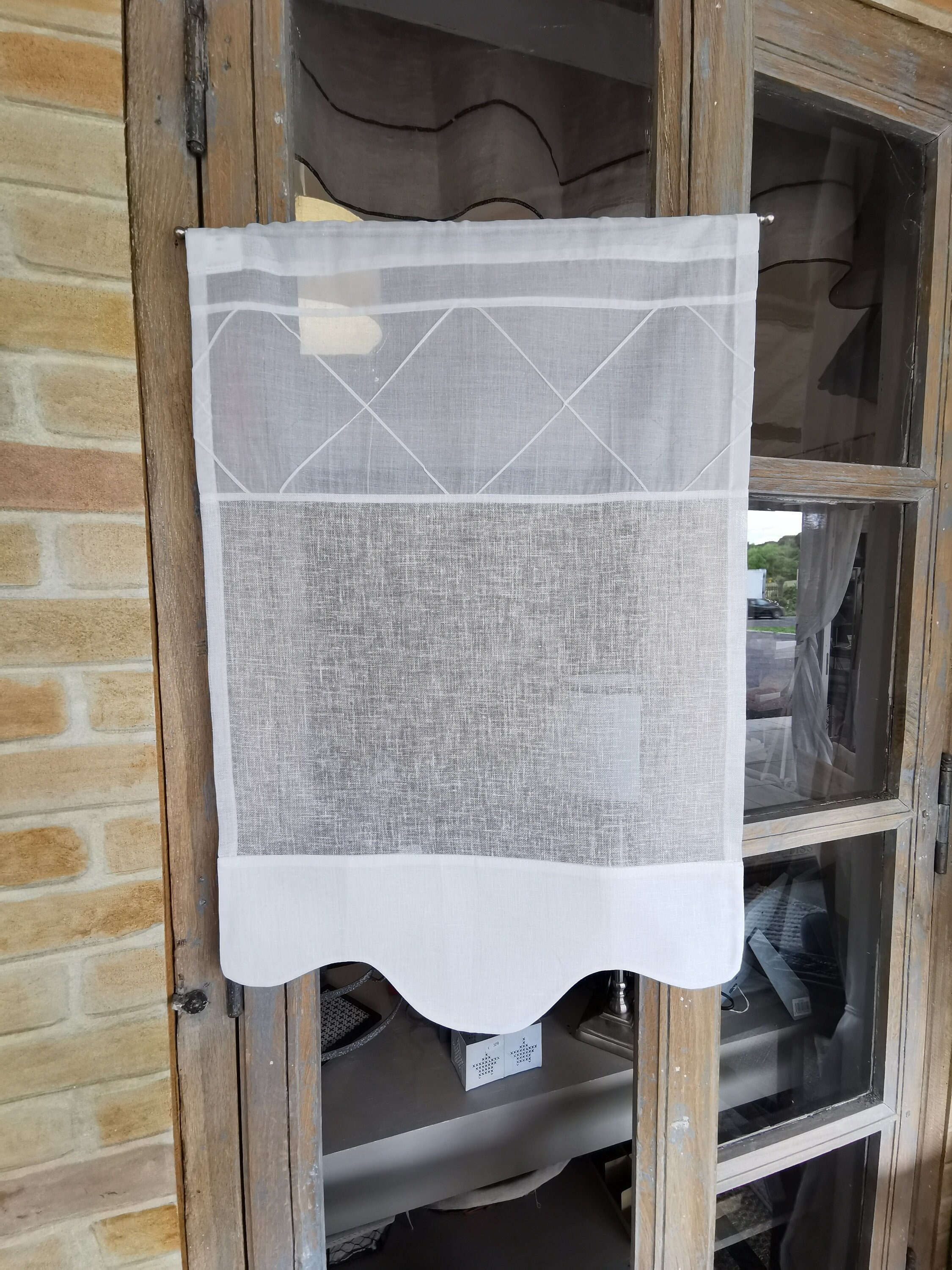 Petit Rideau Fenêtre Lin Contemporain