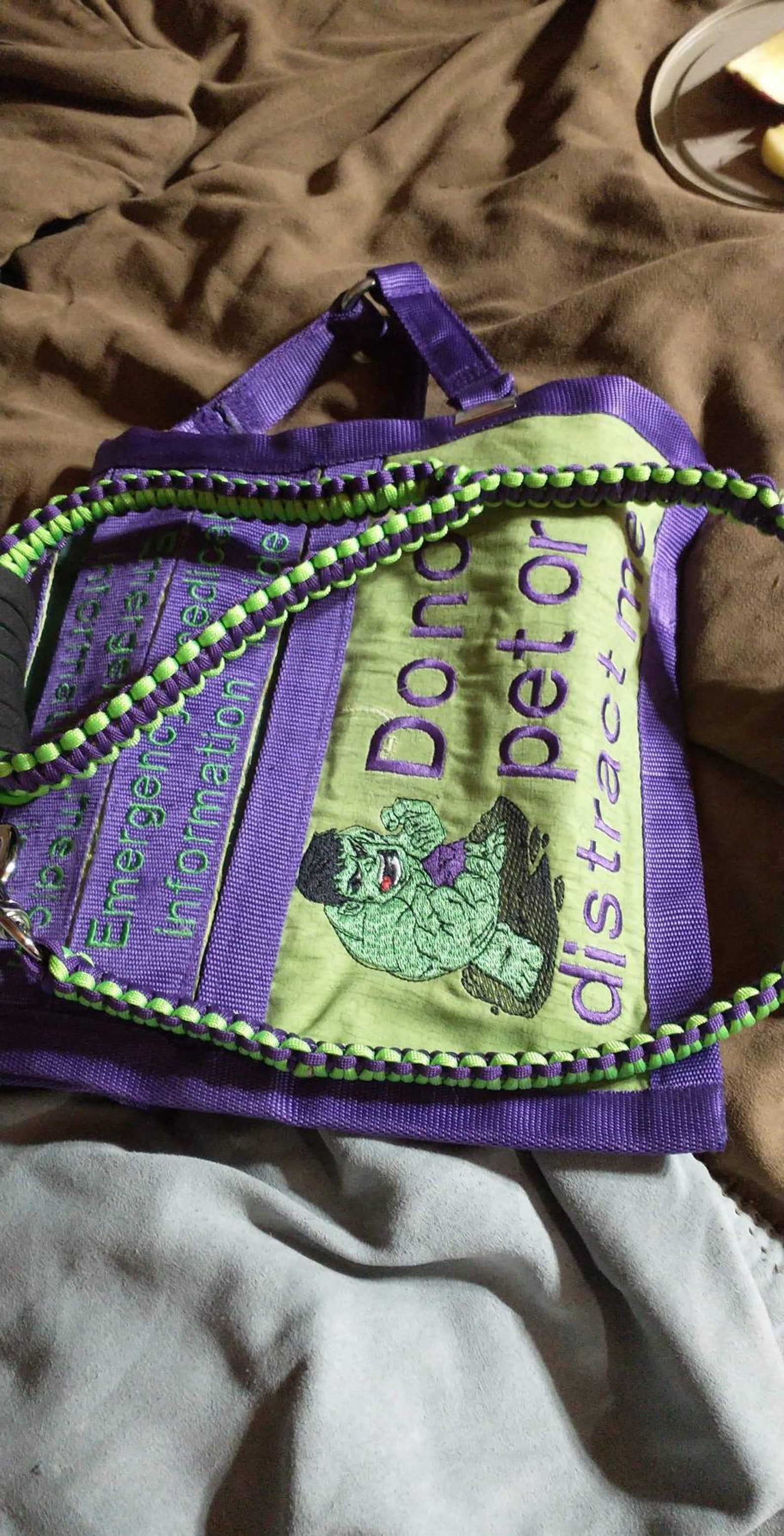 Custom Service Dog Vest Pockets Straight Front With Etsy