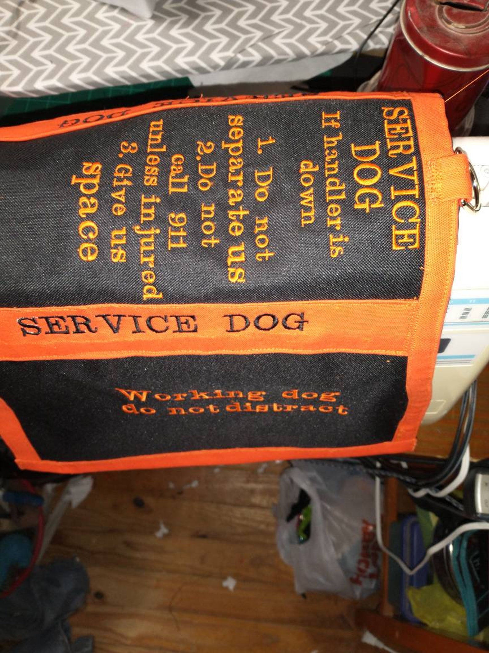 Custom Service Dog Vest Pockets Straight Front With Etsy