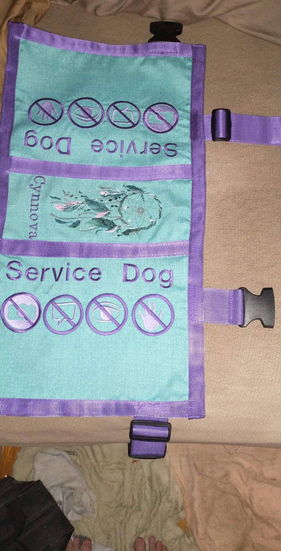 Custom Service Dog Vest Pockets Straight Front With Etsy
