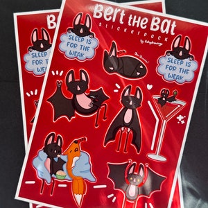 Naklejki z nietoperzem Bert the Bat Vinyl | Naklejka winylowa Bert the Bat | Naklejka do dziennika