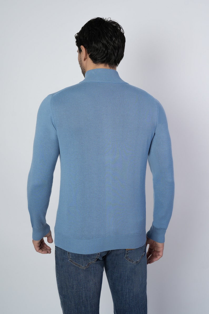 1st American Full Zip Cardigan 100% Cashmere Men's Sweater Long Sleeve ...