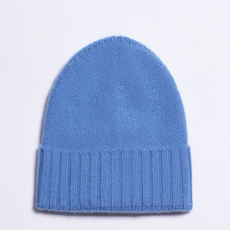 1stAmerican Gorro de Hombre Smooth 100% Cashmere Made in Italy Gorro de Invierno 1st American Avio