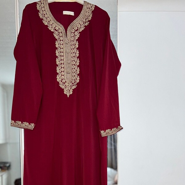 Caftan Boho marocain - Parfait pour le mariage, la fête, décontracté, robe de maternité Abaya Robe Maxi Caftan