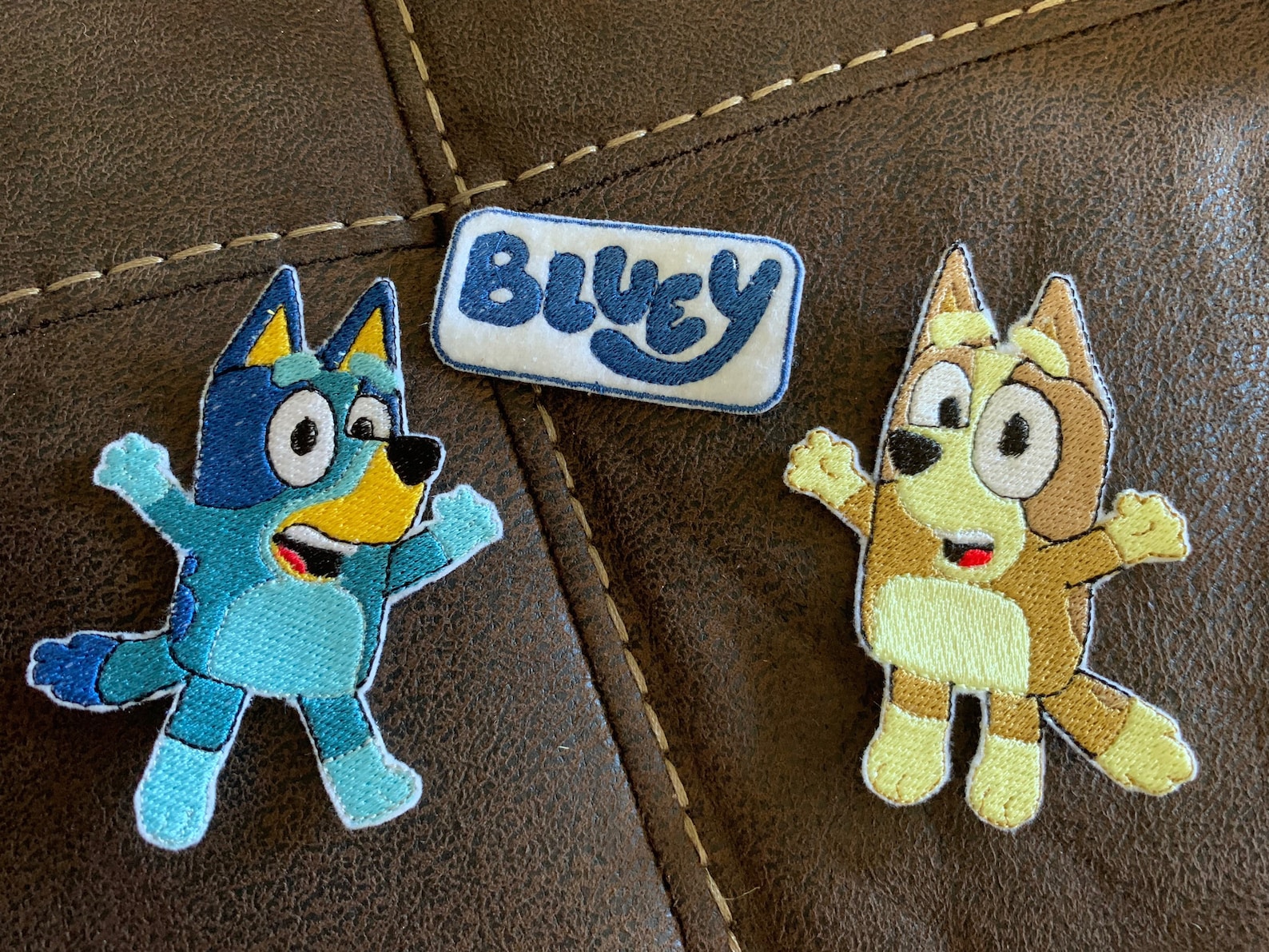 Bluey and Bingo Iron Patches Bluey Iron on Patchs Iron Etsy