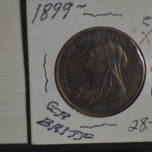 1899 Great Britain Penny  - Older Victoria  - XF-40  Details