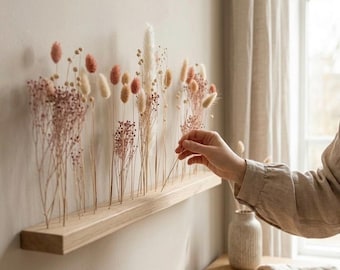 FlowerBar® "Fata Morgana" Boho dried flower arrangement on wood, dried flowers, durable, gift idea, DIY decoration