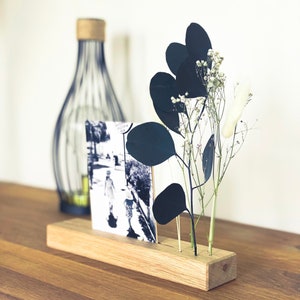 FlowerBar® Memories Wanderlust dried flowers Flowergram & noble oak, wooden arrangement, dried flowers, durable, photo holder image 2